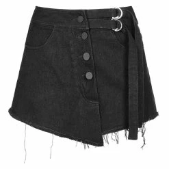 Punk Rave Denim Shorts - Visual Deception -TheRock Shop punk rave denim shorts visual deception 15