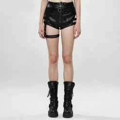 Punk Rave Faux Leather Shorts - Furiosa