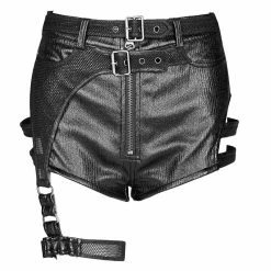 Punk Rave Faux Leather Shorts - Furiosa -TheRock Shop punk rave faux leather shorts furiosa4
