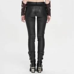 Punk Rave Faux Leather Trousers - Blood Rain -TheRock Shop punk rave faux leather trousers blood rain3