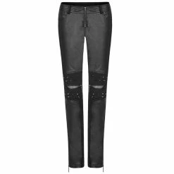 Punk Rave Faux Leather Trousers - Blood Rain -TheRock Shop punk rave faux leather trousers blood rain5