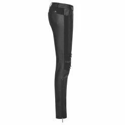 Punk Rave Faux Leather Trousers - Blood Rain -TheRock Shop punk rave faux leather trousers blood rain6