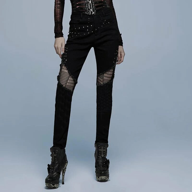 Punk Rave Jeans Trousers - Rebel And Romance 2 Punk Rave Jeans Trousers - Rebel And Romance - Image 2