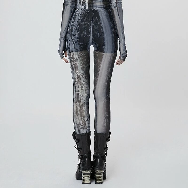 Punk Rave Leggings - Sulphuric Steam Grey 3 Punk Rave Leggings - Sulphuric Steam Grey - Image 3