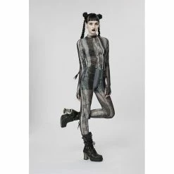 Punk Rave Leggings - Sulphuric Steam Grey 10 Punk Rave Leggings - Sulphuric Steam Grey -TheRock Shop punk rave leggings sulphuric steam grey5