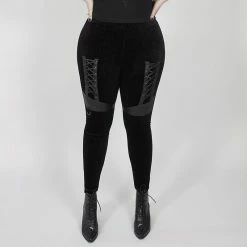 TheRock Shop -TheRock Shop punk rave plus size leggings black river 12