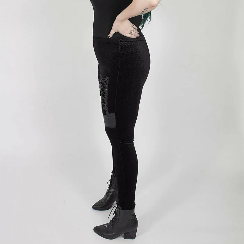 Punk Rave Plus Size Leggings - Black River 3 Punk Rave Plus Size Leggings - Black River - Image 3