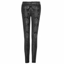 Punk Rave Trousers - Black Damask