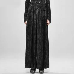Punk Rave Wide-Leg Trousers - Misteria