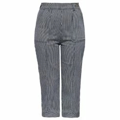 Queen Kerosin Capri Jeans Trousers - Striped