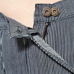 Queen Kerosin Capri Jeans Trousers - Striped -TheRock Shop queen kerosin capri jeans trousers striped3