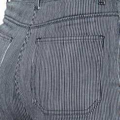 Queen Kerosin Capri Jeans Trousers - Striped -TheRock Shop queen kerosin capri jeans trousers striped5