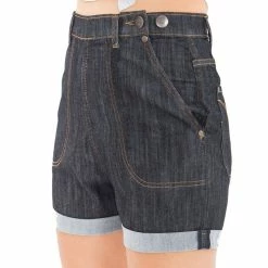 Queen Kerosin Denim Shorts - Dip And Dry -TheRock Shop queen kerosin denim shorts dip and dry 16