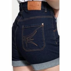 Queen Kerosin Denim Shorts - High Waist -TheRock Shop queen kerosin denim shorts high waist 15