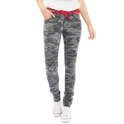 Queen Kerosin Jeans Trousers - Camouflage Grey