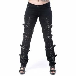 Queen Of Darkness Jeans Trousers - Lacing & Straps