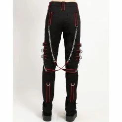 Tripp NYC Trousers - Band Pant Red -TheRock Shop tripp nyc trousers band pant red4