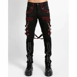 Tripp NYC Trousers - Band Pant Red -TheRock Shop tripp nyc trousers band pant red5